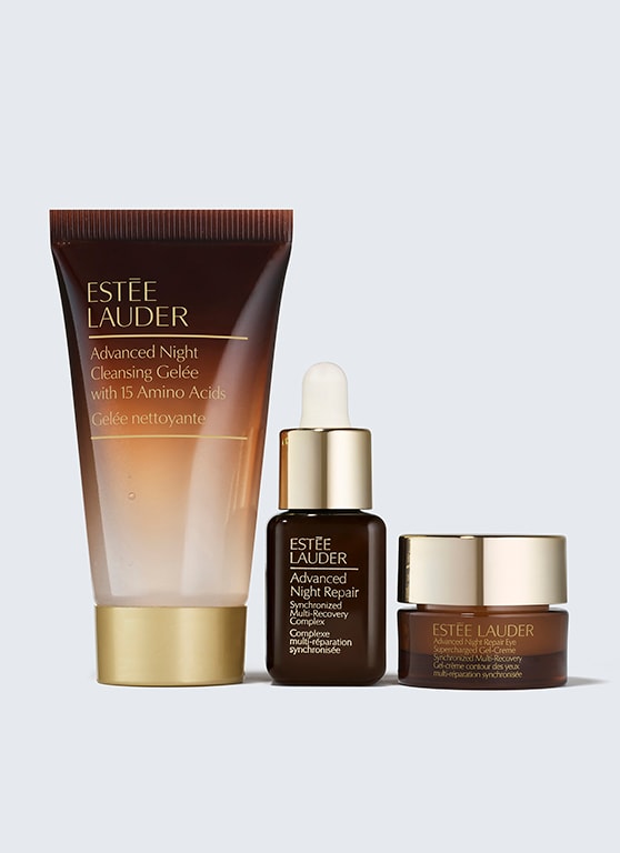 Estée Lauder Nighttime Experts Skincare Starter Set Cleanse + Repair + Brighten