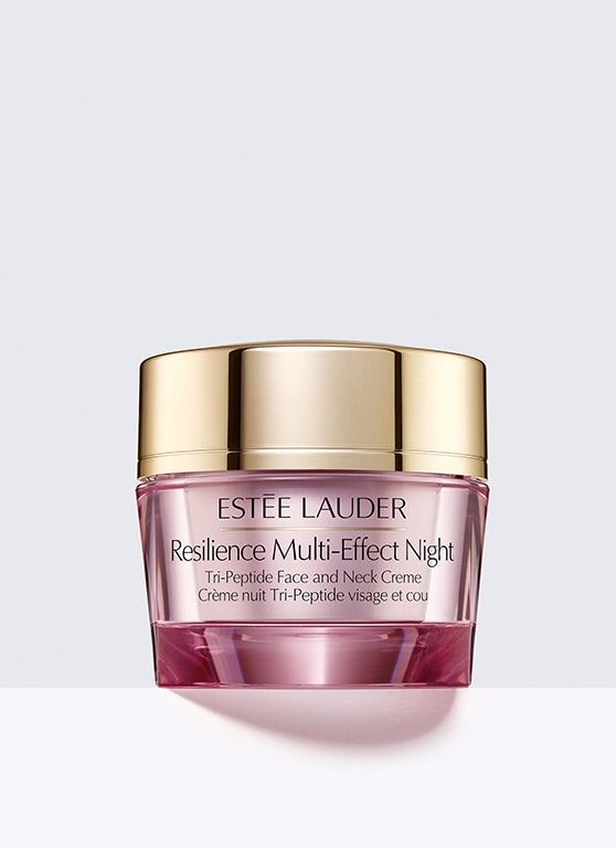 Estée Lauder Resilience Multi-Effect Night Moisturiser Tri-Peptide Face and Neck Crème - 72-Hour Hydration, Oil-Free, Size: 50ml