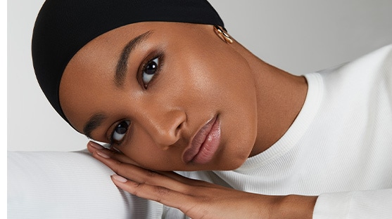 Model with smokey eye makeup look. 
