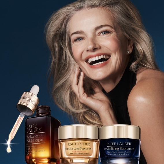 Women showing the before and after when using foundation