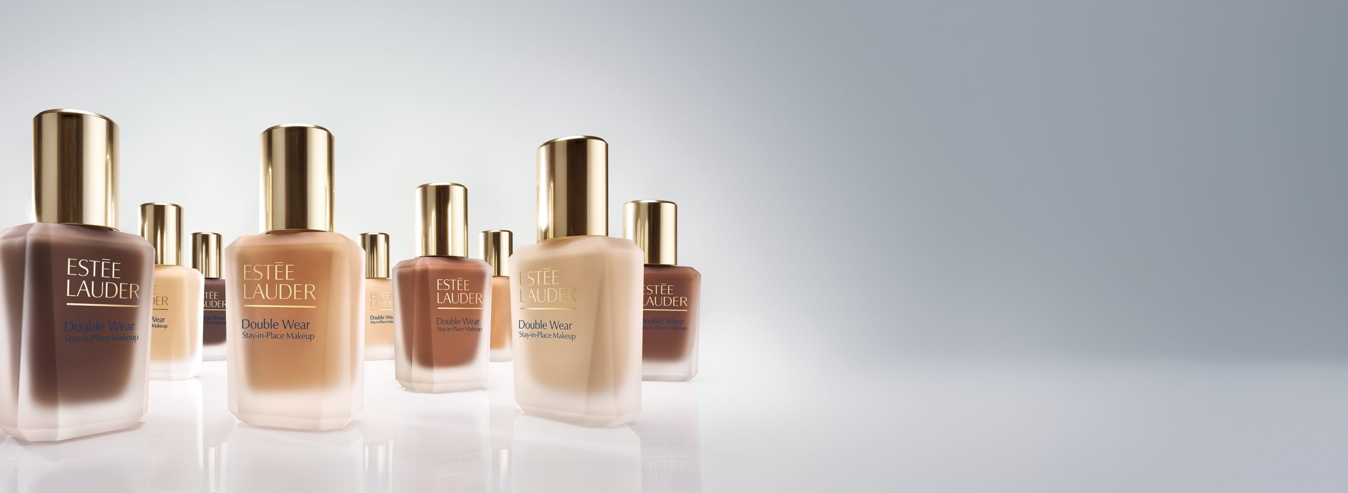 New Estée Lauder Double Wear on a grey background.