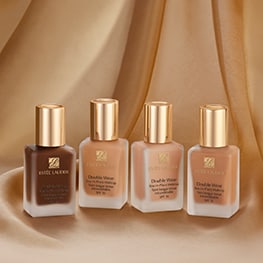 Double Wear foundation bottles of differing shades