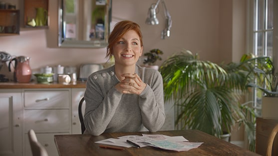 Alice Levine at home in her kitchen. 
