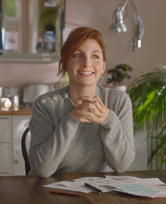 Alice Levine at home in her kitchen. 