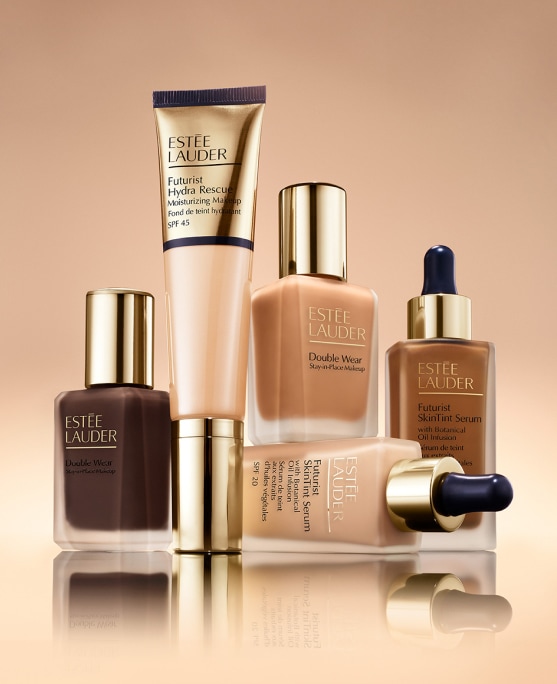 photo of woman applying estee lauder morning skincare routine