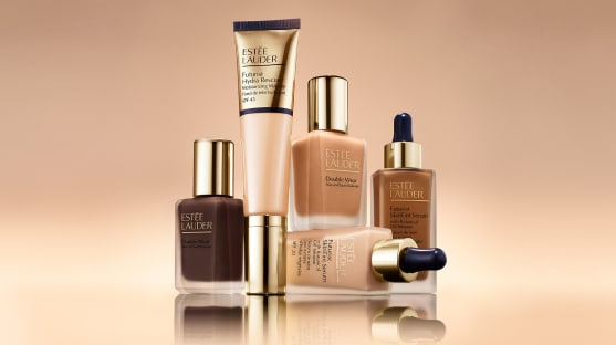 photo of woman applying estee lauder morning skincare routine