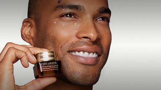 photo of man applying eye care