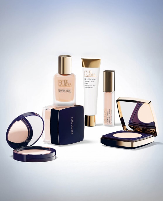 photo of woman applying estee lauder morning skincare routine