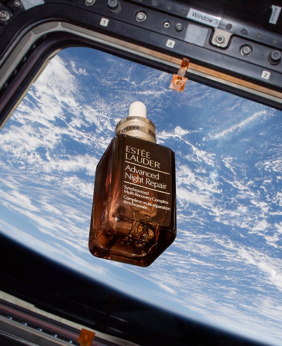 Advanced Night Repair Serum floating in outer space