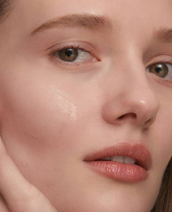 photo of woman with smooth skin makeup