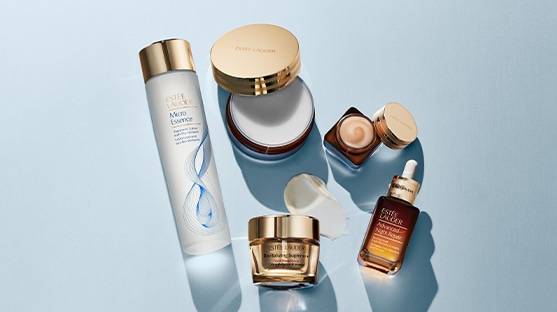 photo of estee lauder winter skincare routine products