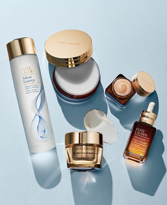 photo of estee lauder winter skincare routine products