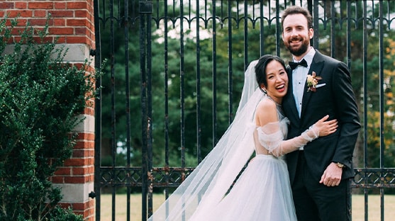 Beverly Fong and husband on her wedding day