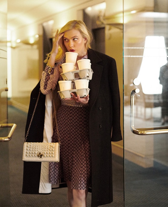 Karlie Kloss does the coffee run